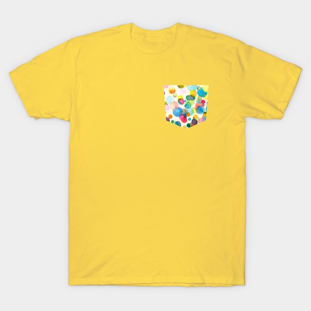 Pocket- watercolor dots T-Shirt by ninoladesign